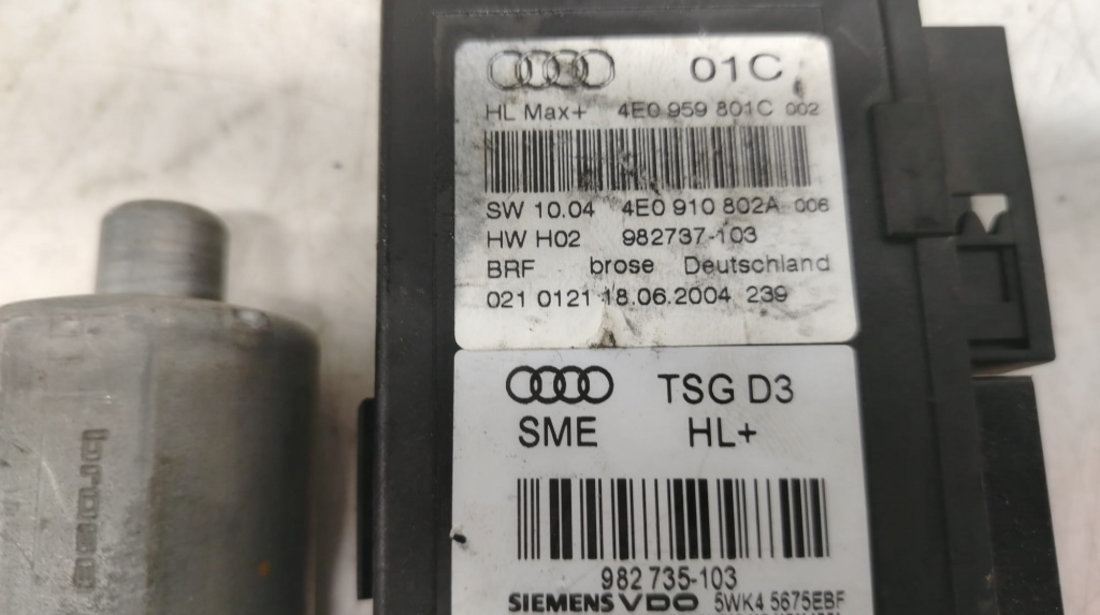 Motoras geam dreapta spate 4e0910802a Audi A8 D3/4E [2002 - 2005]