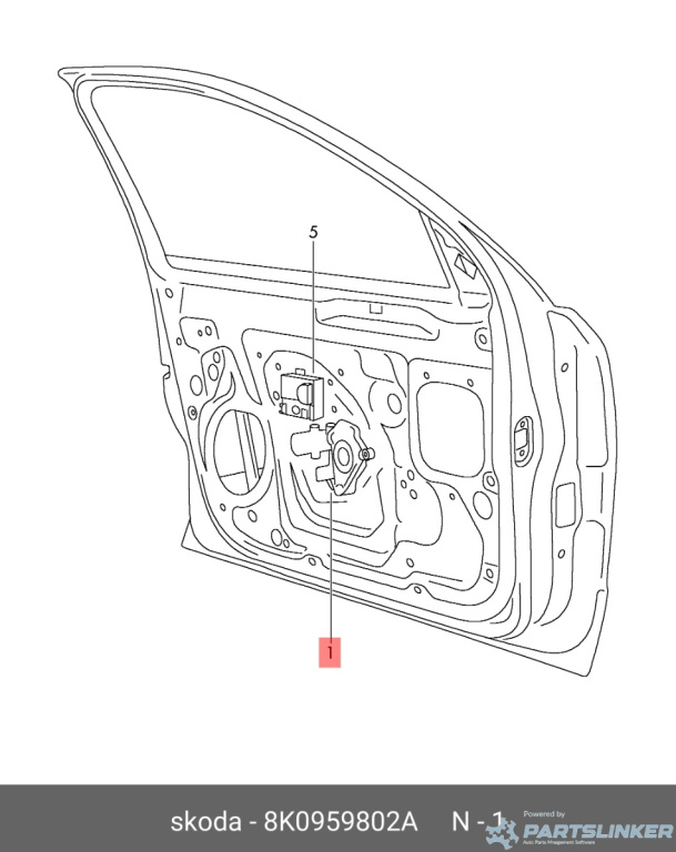 Motoras macara dreapta fata Audi A4 B8 (8K) Avant 2011 2.0 TDI OEM 8K0959802A