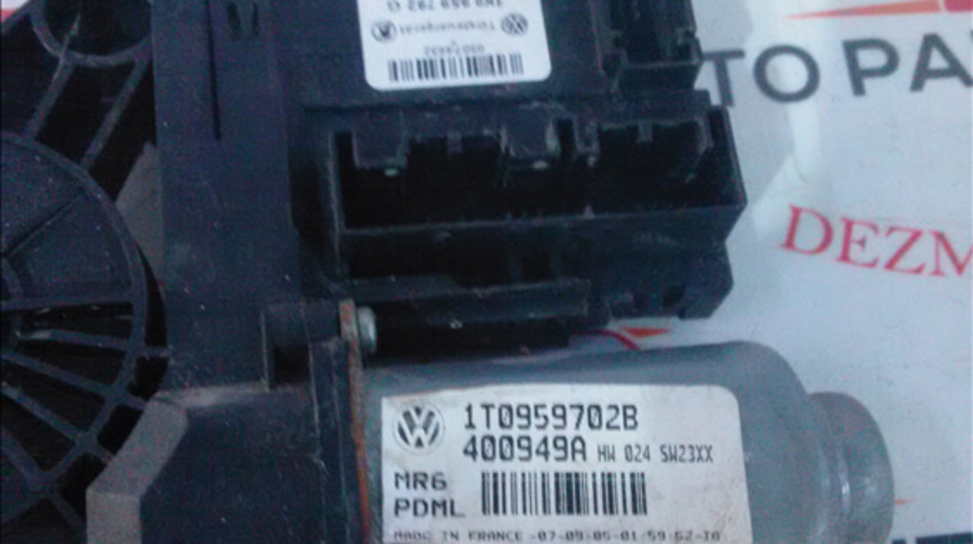 Motoras macara geam dreapta fata VOLKSWAGEN TOURAN 2003-2010