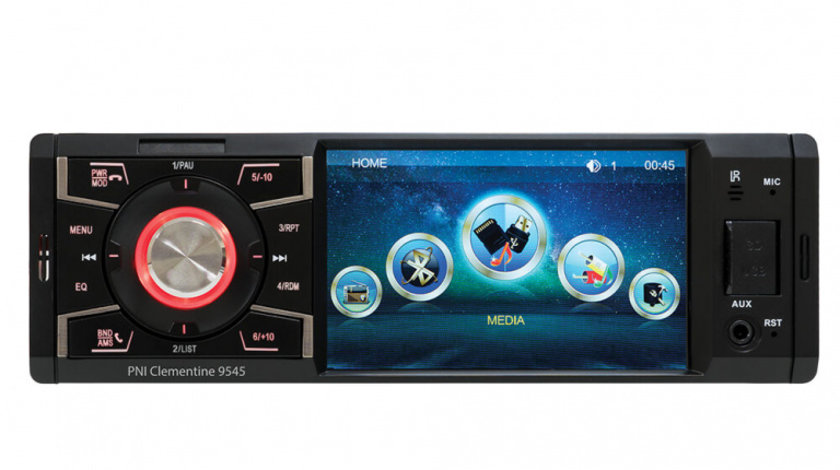 MP5 Player Cu Bluetooth Pni Clementine 1DIN Display 4 inch, 50Wx4, Bluetooth, Radio FM, SD Si USB, 2 RCA Video IN/OUT 9545