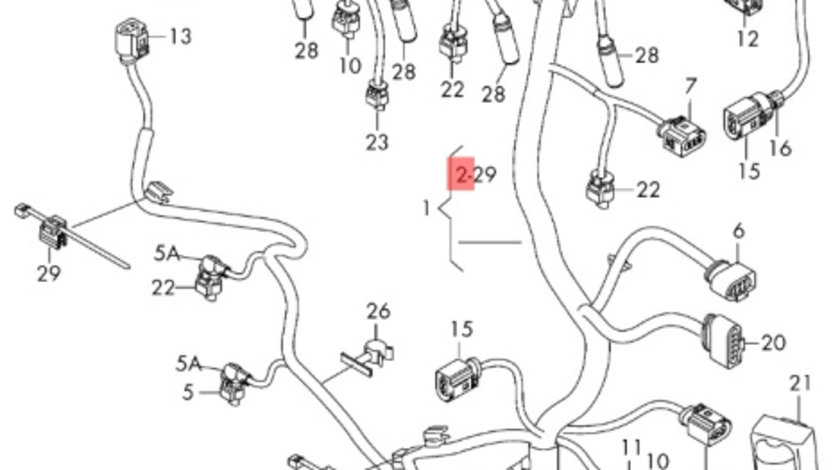 Mufa cu 3 pini Volkswagen Transporter T5 bus 2.0 TDI OEM 1J0973835