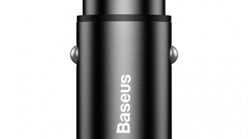 Încărcător Smart Car Baseus Square 2x USB QC3.0 Încărcare Rapidă 3.0 SCP AFC 30W Negru (CCALL-DS01)