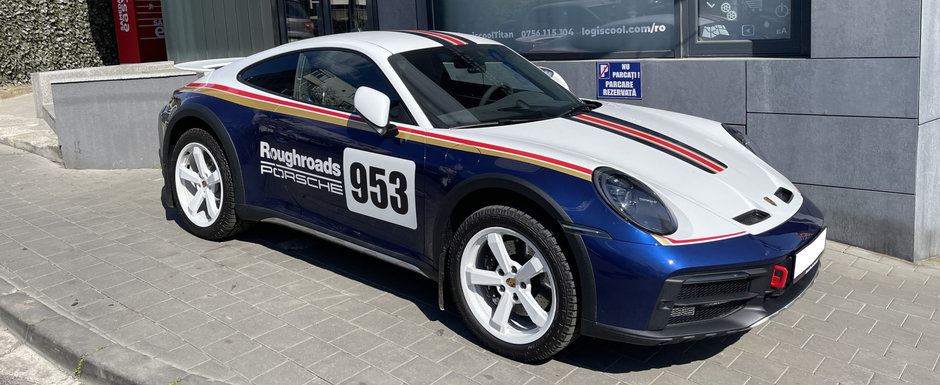 Noul Porsche 911 Dakar, fotografiat pentru prima oara in Romania! Supercarul cu alura de SUV e construit in numai 2.500 de unitati!