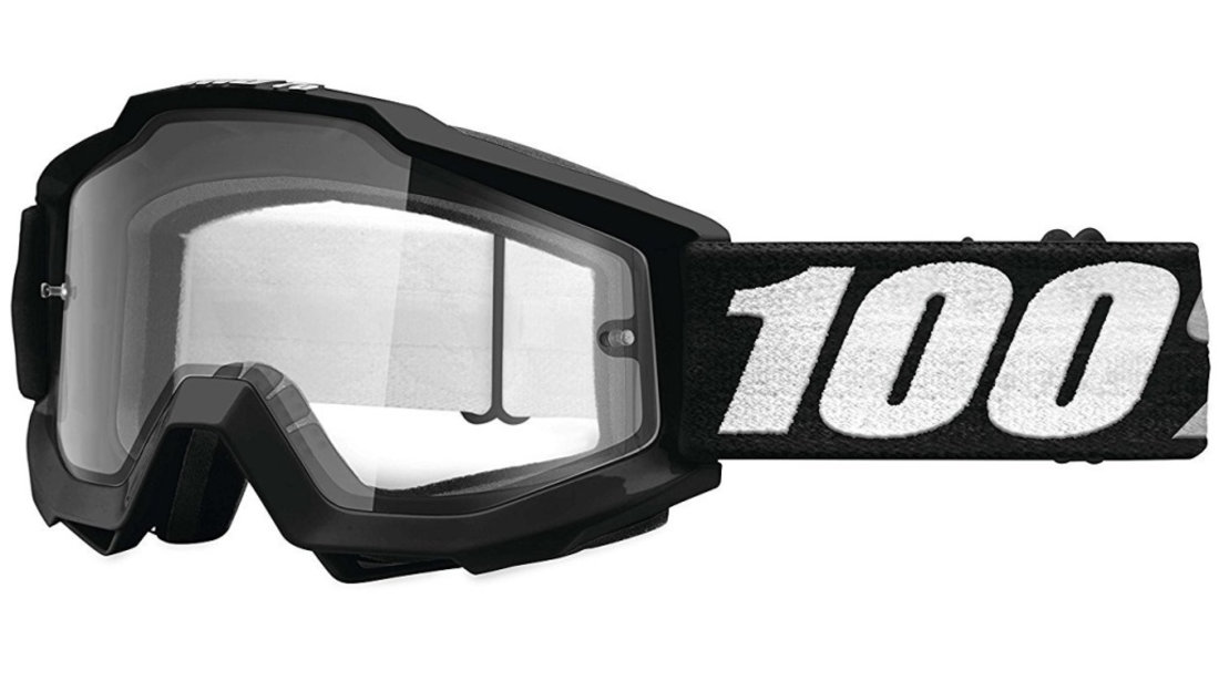 Ochelari Moto 100&amp; Accuri Enduro Tornado Negru / Alb 50202-059-02