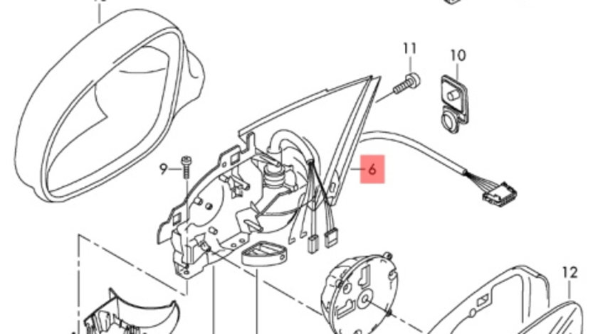 Oglinda dreapta Volkswagen Passat (3C5) Combi 2009 2.0 TDI OEM 3C0857934