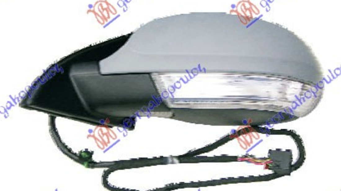Oglinda Electrica Incalzita Cu Rabatare Pregatita Pentru Vopsit - Vw Passat 2005 , 3c1857507cl9b9