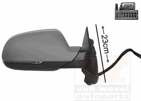 Oglinda electrica incalzita pliabila dreapta (model 3 usi) 10 pini Audi A3 2010-2012