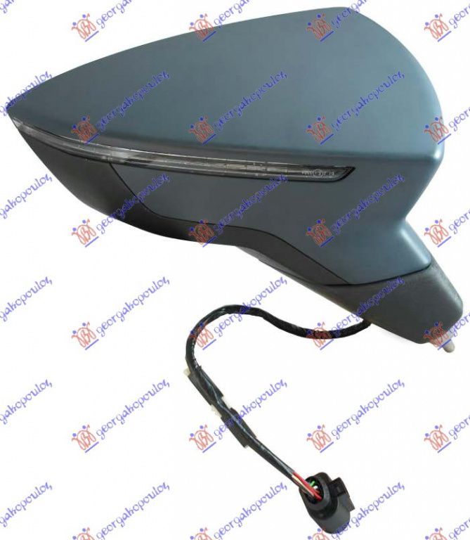 Oglinda Electrica Incalzita Pregatita Pentru Vopsit - Seat Leon 2013 , 5f1857508n