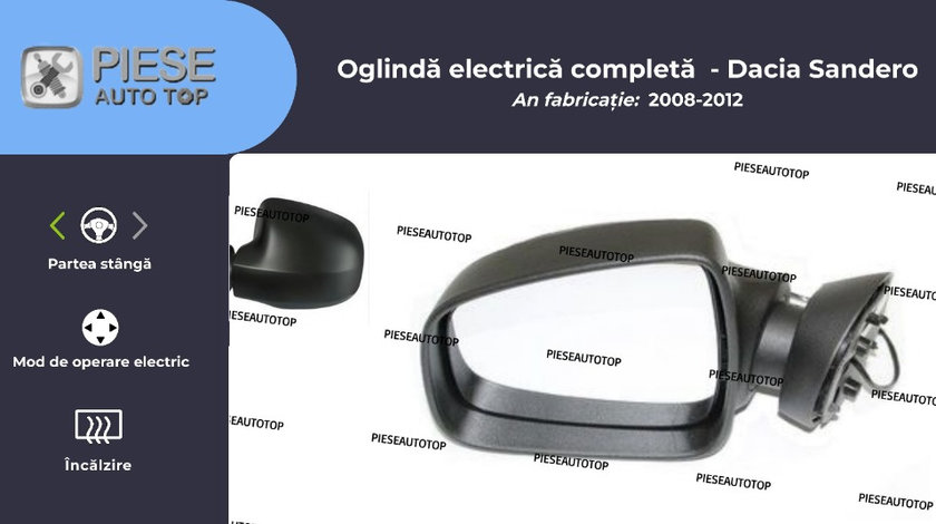 Oglinda electrica stanga Dacia Sandero 2008-2012 NOUA 963023520R