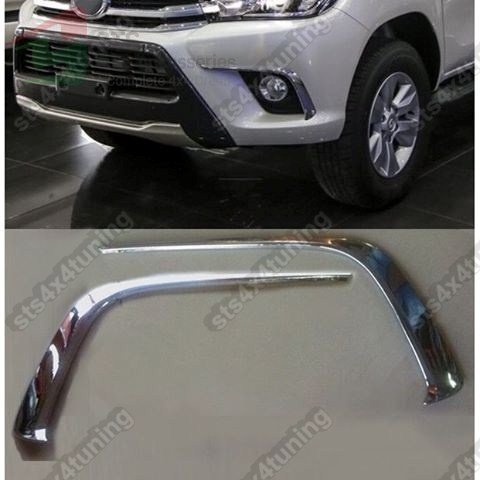 ORNAMENT PROIECTOARE CROMATE TOYOTA HILUX REVO 2016-2017 [V1] [OE DESIGN] [2-BUC]