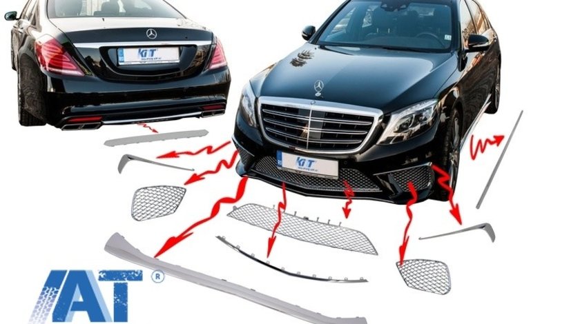 Ornamente cromate compatibil cu Mercedes S-Class W222 (2013-up) S65 Design