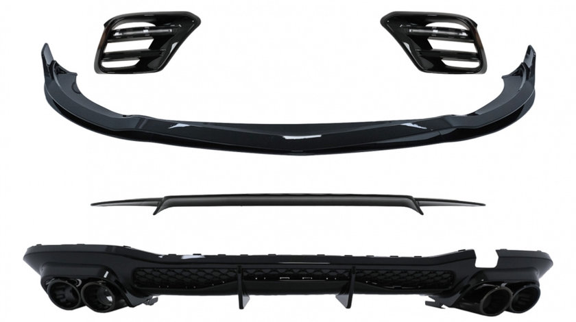 Pachet Exterior Aero compatibil cu Mercedes S-Class W223 Limousine Sport Line (2020-) Negru Lucios CBMBW223BAERO