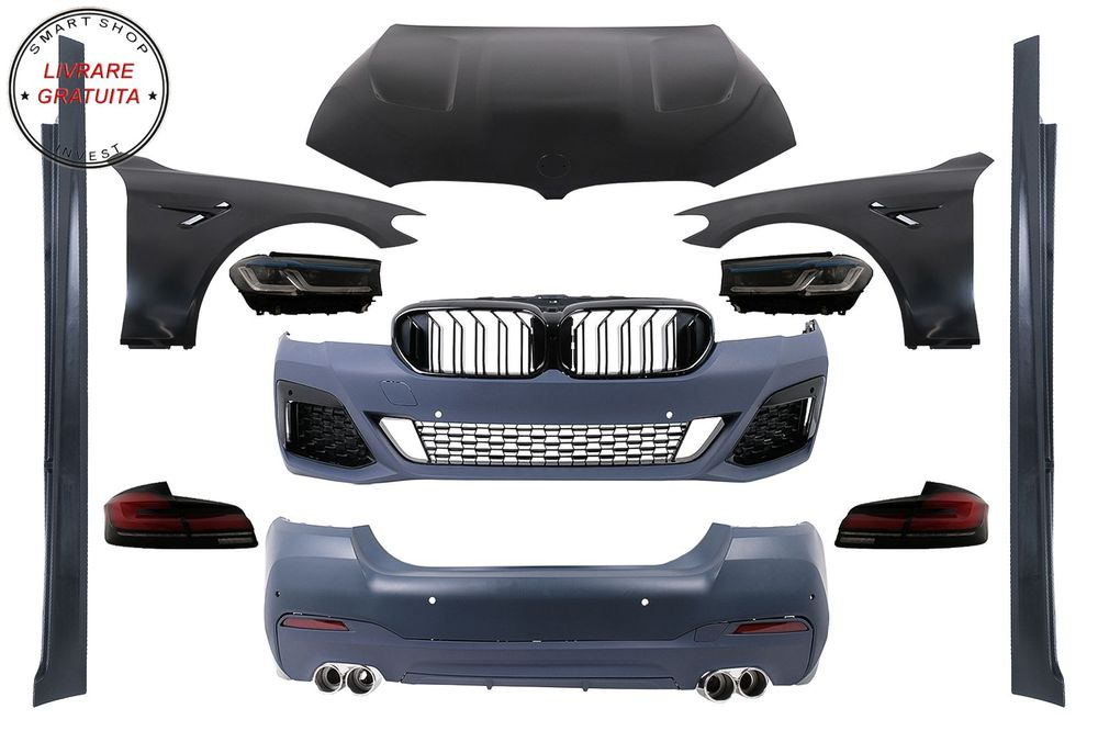 Pachet Exterior Complet BMW Seria 5 F10 (2010-2017) Conversie la G30 LCI Design- livrare gratuita