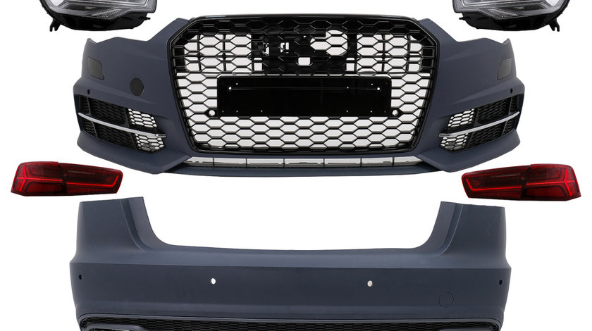 Pachet Exterior Complet compatibil cu Audi A6 C7 4G Limousine (2011-2018) Conversie la 2018 Design