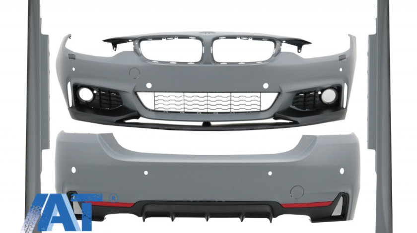 Pachet Exterior Complet compatibil cu BMW Seria 4 F32 F33 (2013-2016) M-Performance Design Coupe Cabrio Fara Proiectoare