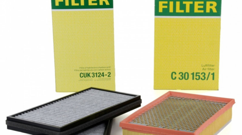 Pachet Revizie Filtru Aer + Polen Mann Filter Bmw Seria 7 E65, E66, E67 2001-2009