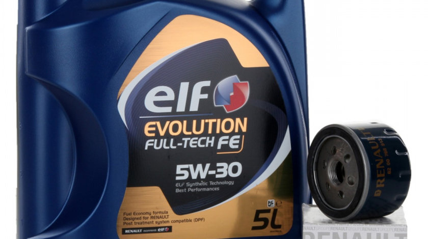 Pachet Revizie Ulei Motor Elf Evolution Full Tech FE 5W-30 5L + Filtru Ulei Oe Dacia Logan Mcv 1 2006-2012 8200768913