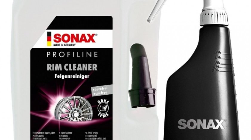 Pachet Sonax Solutie Curatat Jante 230500 5L + Sonax Flacon Cu Pulverizator 499700 500ML