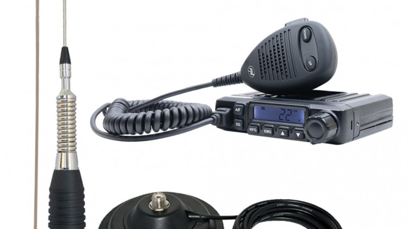 Pachet Statie radio CB PNI Escort HP 6500 ASQ + Antena CB PNI ML160 cu magnet PNI-PACK67