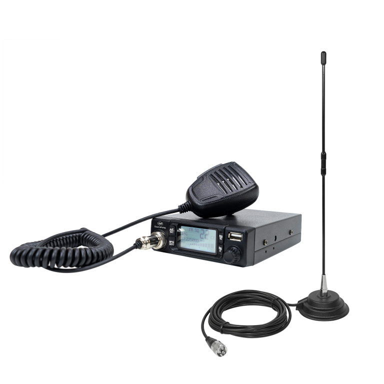 Pachet Statie radio CB PNI Escort HP 9700 USB si Antena CB PNI Extra 40 cu baza magnetica, alimentare 12V / 24V, mufa de bricheta inclusa PNI-PACK102