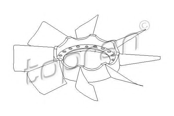 Paleta ventilator, racire motor AUDI A6 (4A, C4) (1994 - 1997) TOPRAN 111 409 piesa NOUA