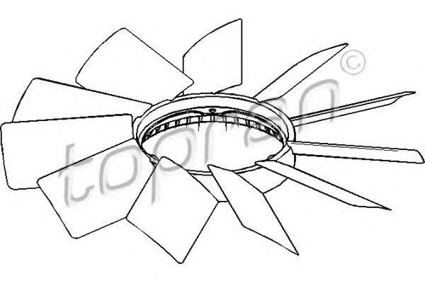 Paleta ventilator, racire motor BMW Seria 5 (E39) (1995 - 2003) TOPRAN 500 901 piesa NOUA