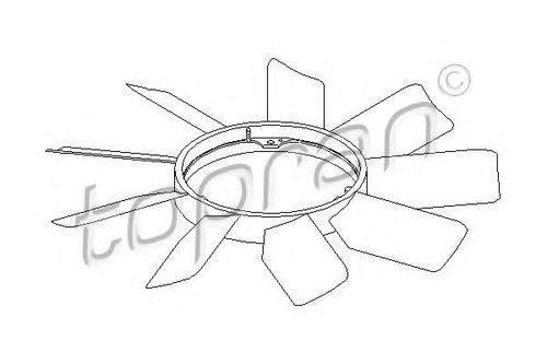 Paleta ventilator, racire motor MERCEDES E-CLASS (W124) (1993 - 1995) TOPRAN 400 995 piesa NOUA