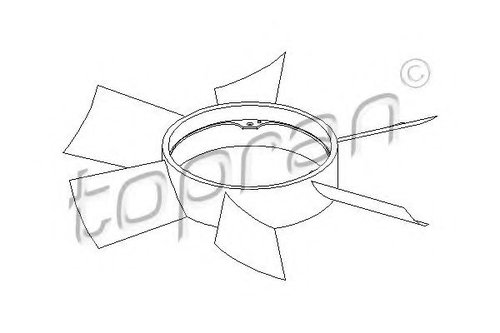 Paleta ventilator, racire motor MERCEDES E-CLASS (W210) (1995 - 2003) TOPRAN 401 470 piesa NOUA