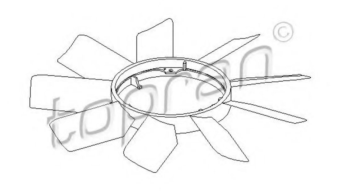 Paleta ventilator, racire motor MERCEDES E-CLASS (W124) (1993 - 1995) TOPRAN 400 997 piesa NOUA