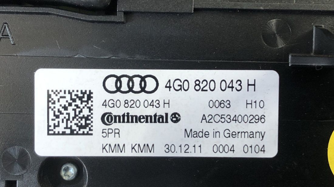 Panou climatronic Audi A6 C7 3.0 TDi Quattro S-Line sedan 2013 (4G0820043H)