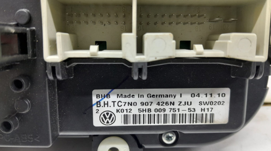 Panou comanda clima 5hb009751 Volkswagen VW Touran [2th facelift] [2010 - 2015]