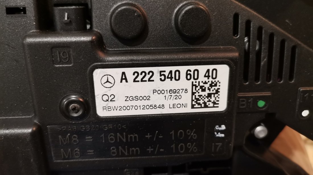 Panou sigurante baterie Mercedes S-Class W222, V222, X222 (2018-2023) cod A2225406040