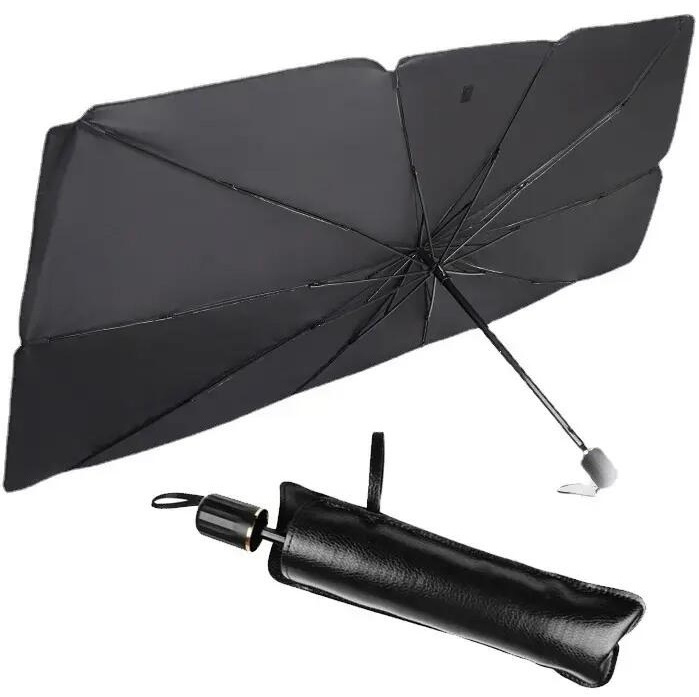 Parasolar Pliabil Tip Umbrela Pentru Interior Parbriz, 124x64cm, Negru IN2246---mkp