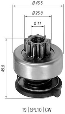 Pinion electromotor (940113020301 MAGNETI MARELLI)