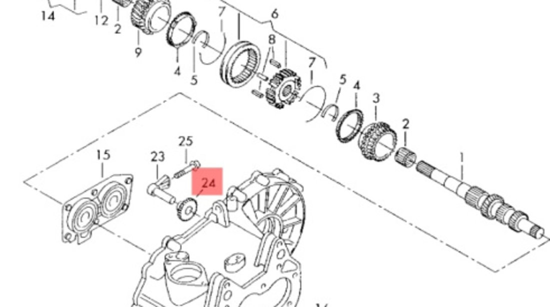 Pinion marsarier Z 25 Skoda Fabia (6Y2) Hatchback 2006 1.4 TDI SKODA FABIA (6Y2) [ 1999 - 2008 ] OEM 02T311529G