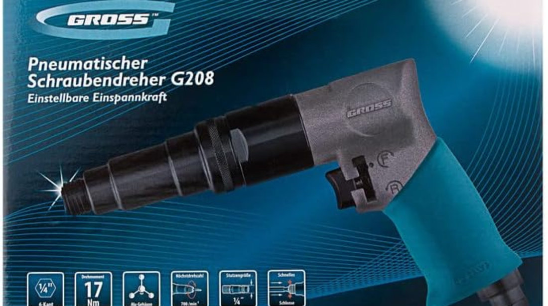 Pistol Pneumatic G208 1/4&quot; 17 Nm 700 Rot/Min Gross 57448