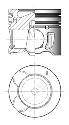 Piston (41251600 KS) Citroen,DS,FIAT,FORD,PEUGEOT