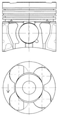 Piston (41286600 KS) OPEL,VAUXHALL