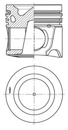 Piston (41805620 KOLBENSCHMIDT) DAEWOO,IRISBUS,IVECO