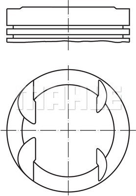 Piston (6077900 MAHLE KNECHT) MAZDA,MITSUOKA,SCION,SUBARU,TOYOTA