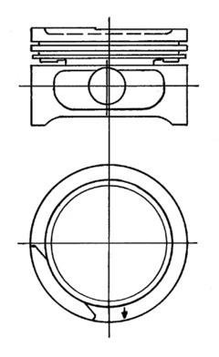 Piston (90555605 KS) OPEL,VAUXHALL