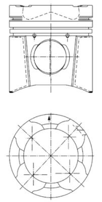 Piston (94847600 KOLBENSCHMIDT) ERF,MAN,NEOPLAN