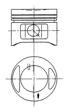 Piston (94870710 KOLBENSCHMIDT) FIAT,LANCIA