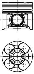 Piston ALFA ROMEO GT (937) (2003 - 2010) KOLBENSCHMIDT 40660600 piesa NOUA