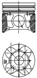 Piston CITROEN BERLINGO (B9) (2008 - 2016) KOLBENSCHMIDT 40179610 piesa NOUA