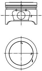 Piston CITROEN BERLINGO (B9) (2008 - 2016) KOLBENSCHMIDT 40161600 piesa NOUA