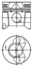 Piston CITROEN C5 I (DC) (2001 - 2004) KOLBENSCHMIDT 99879601 piesa NOUA