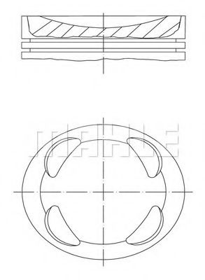 Piston CITROEN DS4 (2011 - 2015) MAHLE ORIGINAL 081 PI 00104 000 piesa NOUA