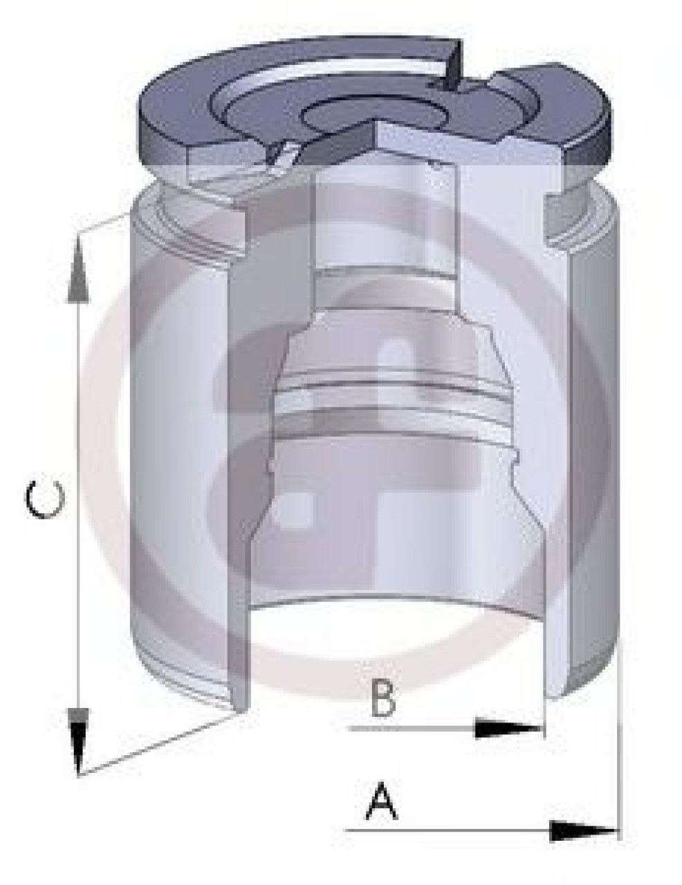 Piston, etrier frana AUDI A3 (8P1) (2003 - 2012) AUTOFREN SEINSA D02593 piesa NOUA