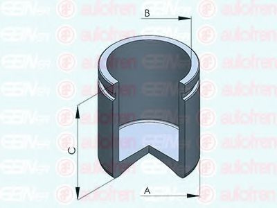 Piston, etrier frana MERCEDES VARIO autobasculanta (1996 - 2016) AUTOFREN SEINSA D025326 piesa NOUA